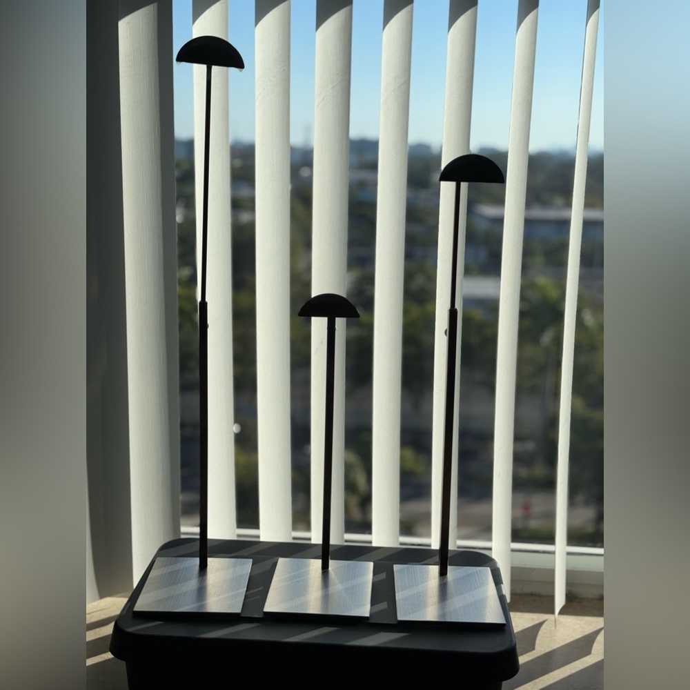 Modern Black Metal Candle Holders